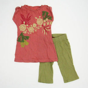 Tea Girls Pink | Green Apparel Sets size: 6-12 months